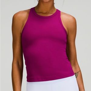 lululemon align waist length racerback tank, fuschia